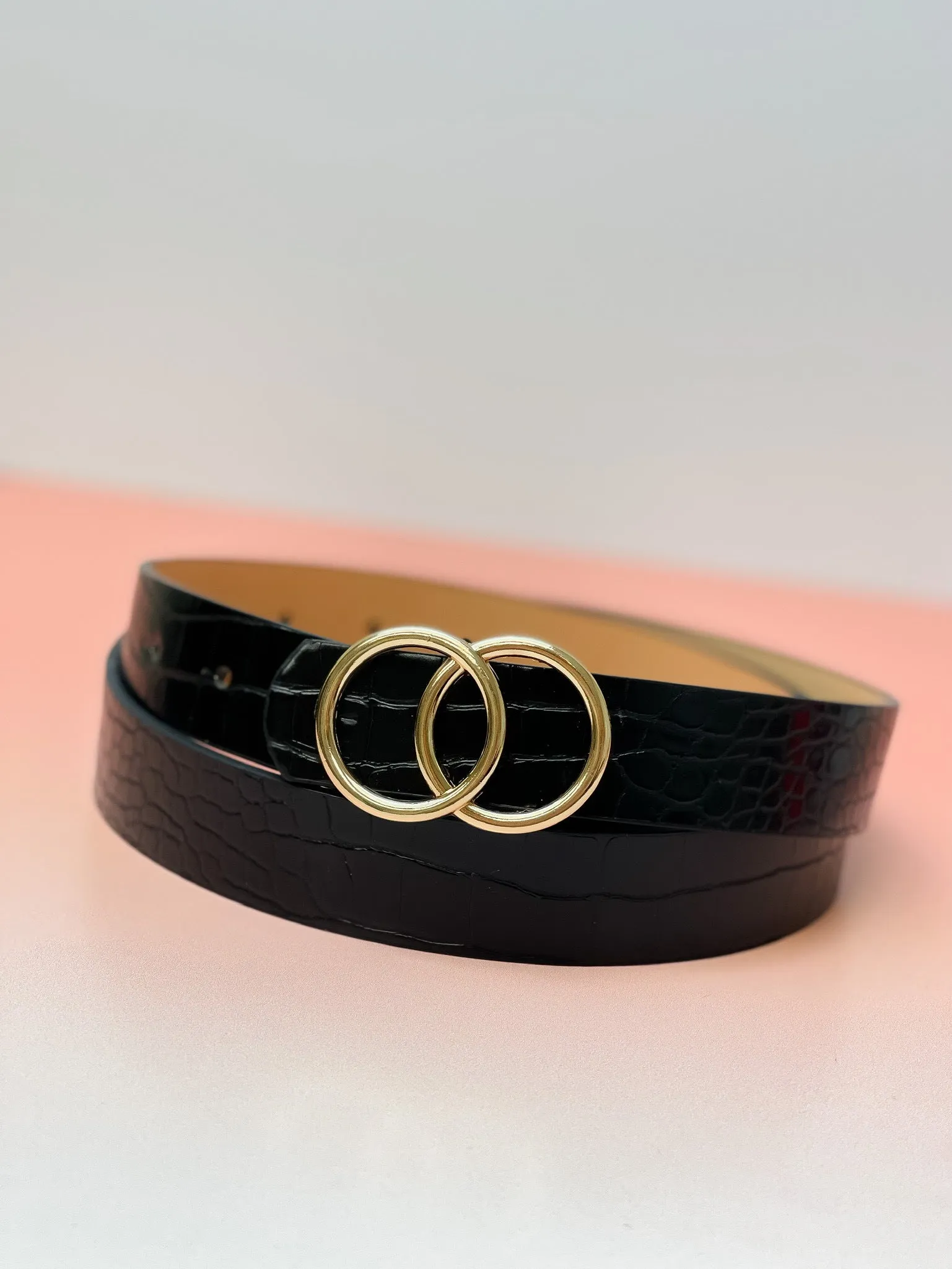 Gold Buckle Leather Belts