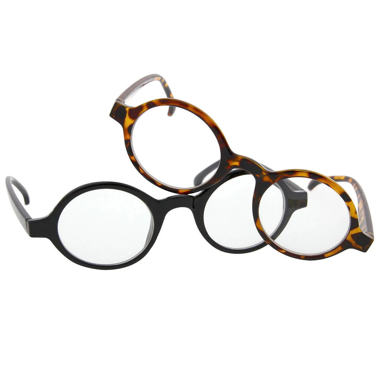 grinderPUNCH Kids Nerd Oval Professor Children's Costume Glasses, Clear Lens Harry Potter Glasses, Colonel Sanders Costume Glasses