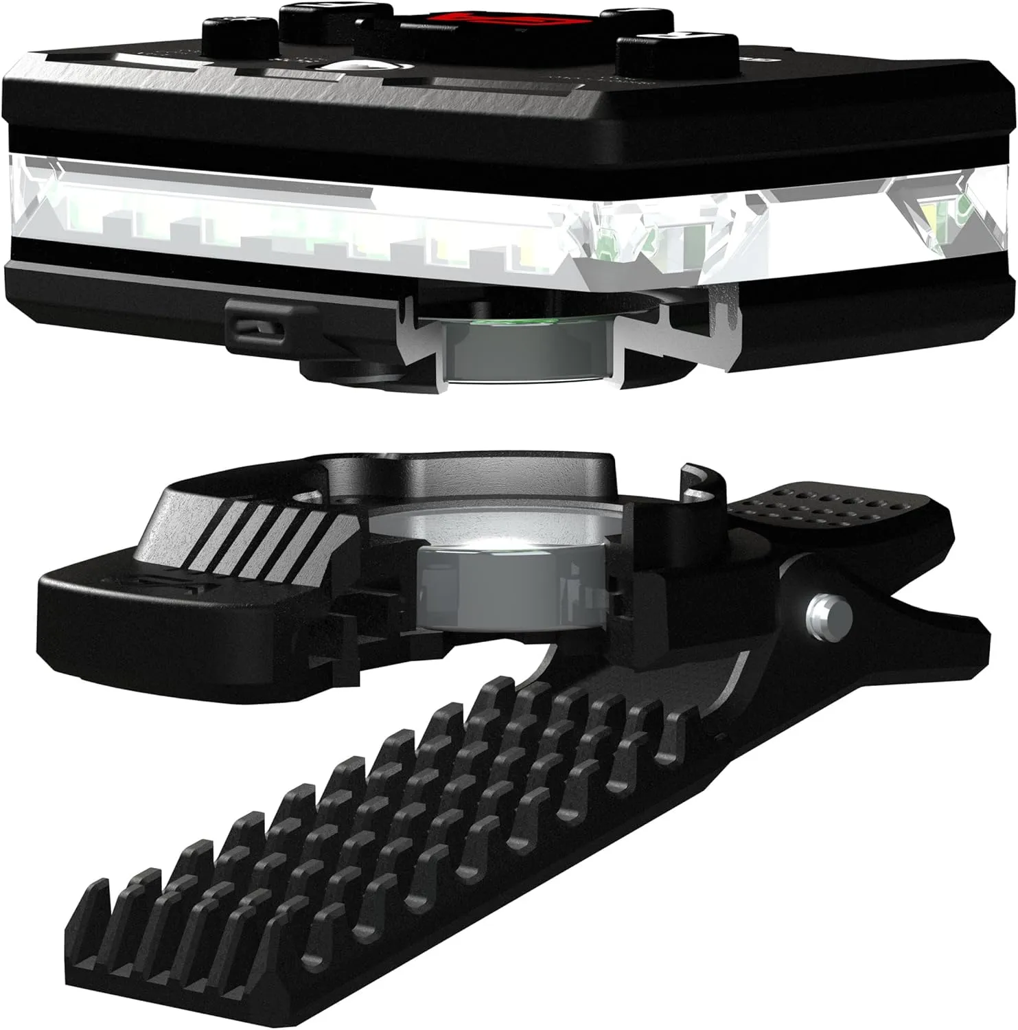 Guardian Angel Jaw Clip Mount Accessory  Magnetic Mount with Screw-in Feature  Spring Action for Quick Release & Non-Slip Teeth for Grip  for Backpacks, Belts, Safety Vests, Thin Straps, & Hats