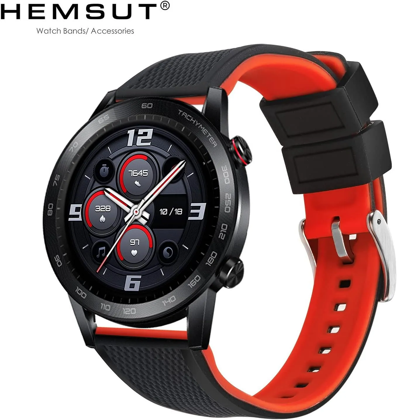 Hemsut Silicone Watch Bands, 18mm 20mm 22mm Quick Release Rubber Watch Strap for Men Women Soft Replacement, 10 Colors for Choose