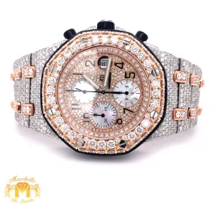 Iced Out 42mm Audemars Piguet  AP Diamond Watch (custom two-tone)