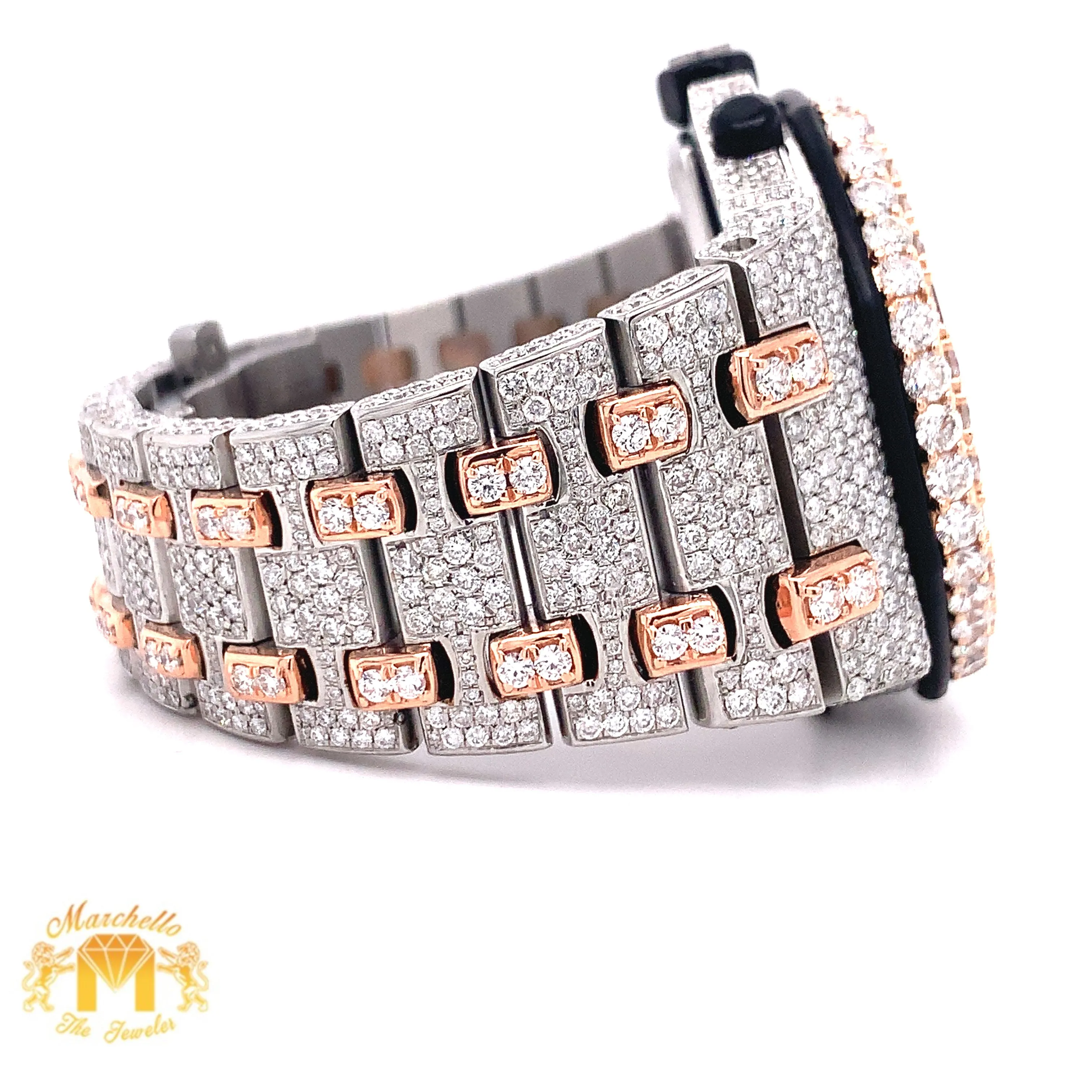Iced Out 42mm Audemars Piguet  AP Diamond Watch (custom two-tone)