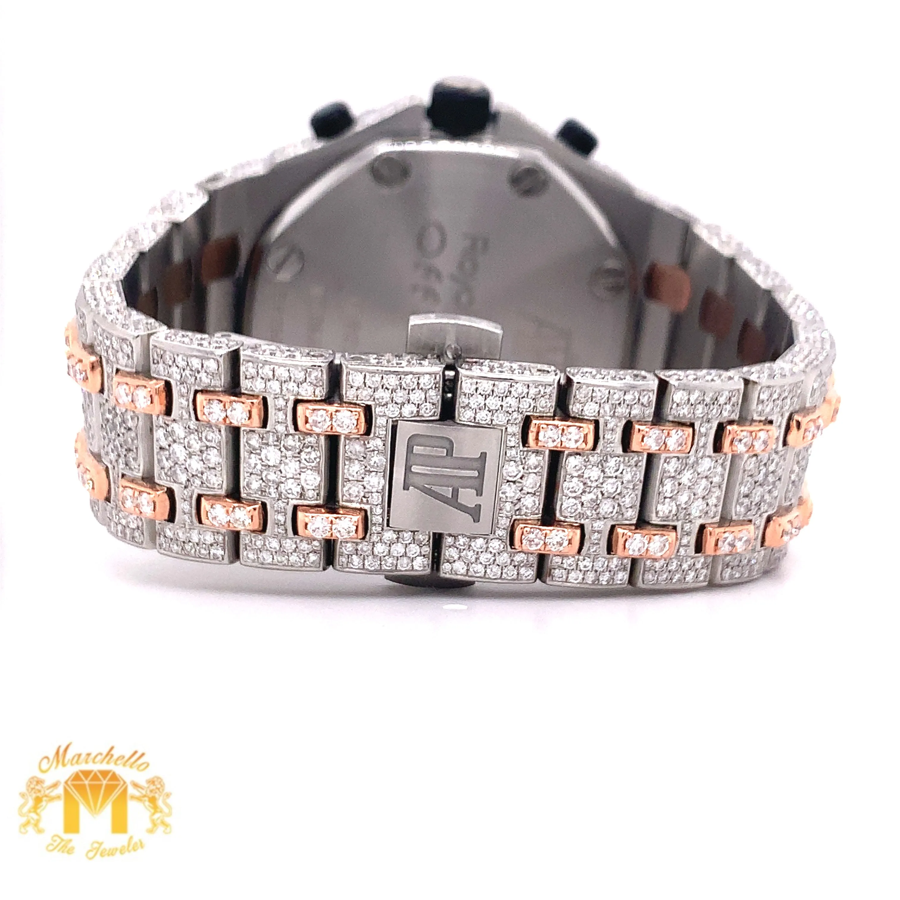 Iced Out 42mm Audemars Piguet  AP Diamond Watch (custom two-tone)