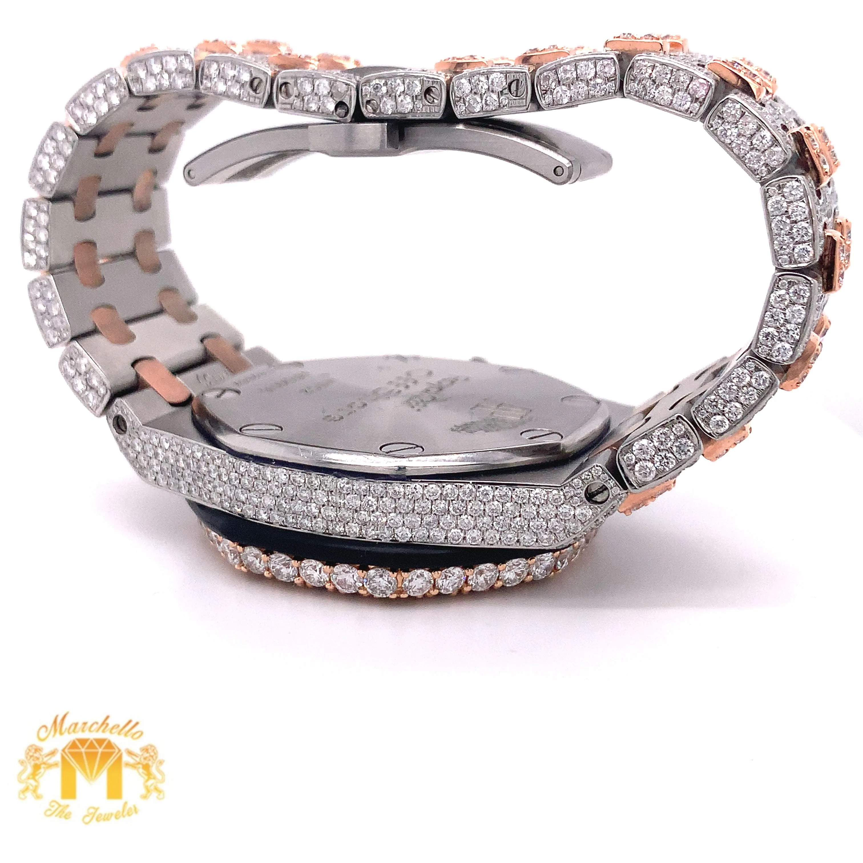 Iced Out 42mm Audemars Piguet  AP Diamond Watch (custom two-tone)