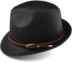 Jazz Cap Men's and Women's Bowler Hats England Gentleman Hat Warm Jazz Hat Fedora Hat for Women and Men