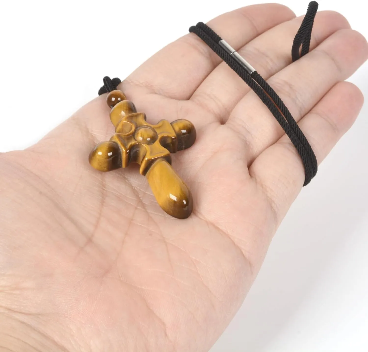 Justinstones Natural Yellow Tigers Eye Crystal Necklaces Amulet Protection Necklace Pendant Healing Jewlery Gift 22 inch