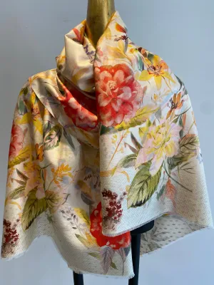 Light Printed Silk Scarves.     April Sale 25% Off ....At Checkout Use Code April25
