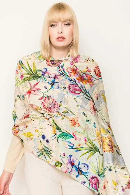 Light Printed Silk Scarves.     April Sale 25% Off ....At Checkout Use Code April25
