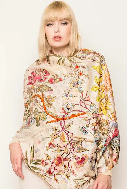 Light Printed Silk Scarves.     April Sale 25% Off ....At Checkout Use Code April25