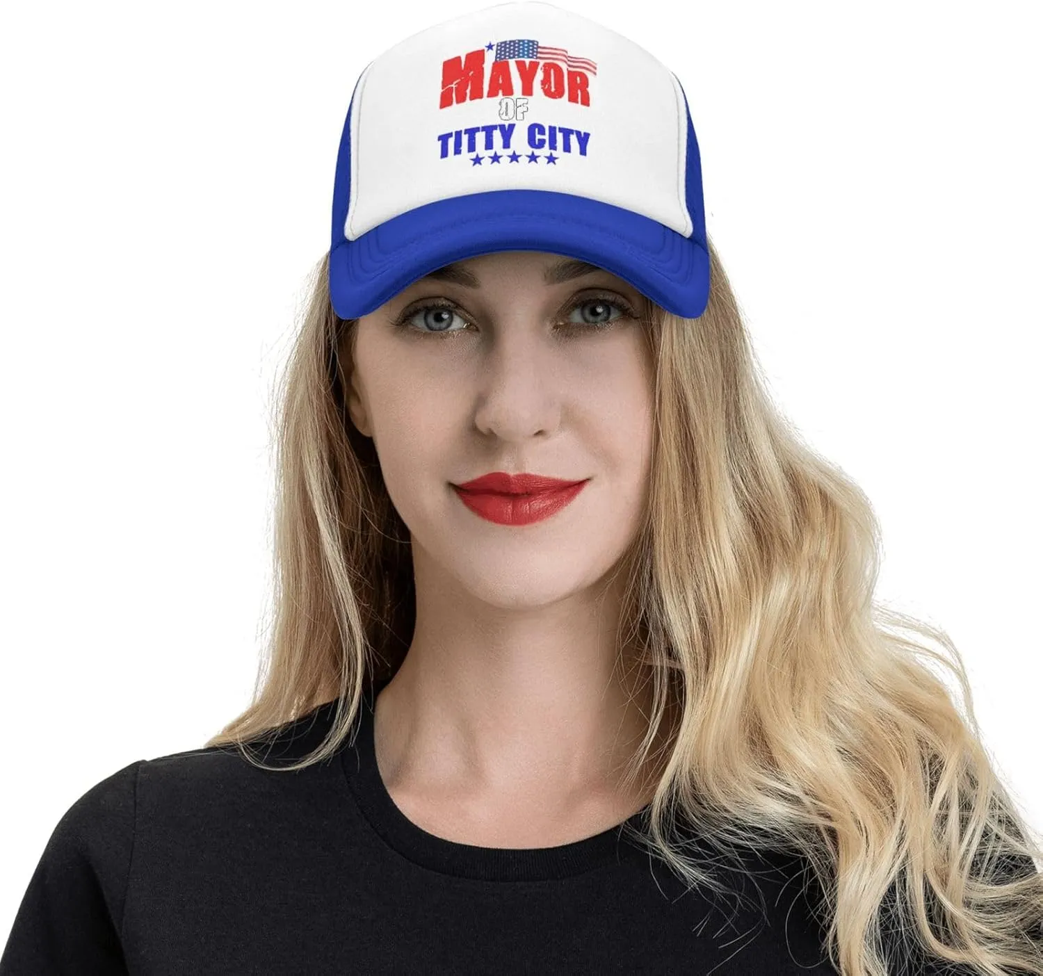 Mayor of Titty City Men's Black Adjustable Baseball Cap Vintage Dad Hat Trucker Cap