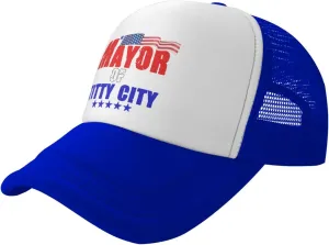 Mayor of Titty City Men's Black Adjustable Baseball Cap Vintage Dad Hat Trucker Cap