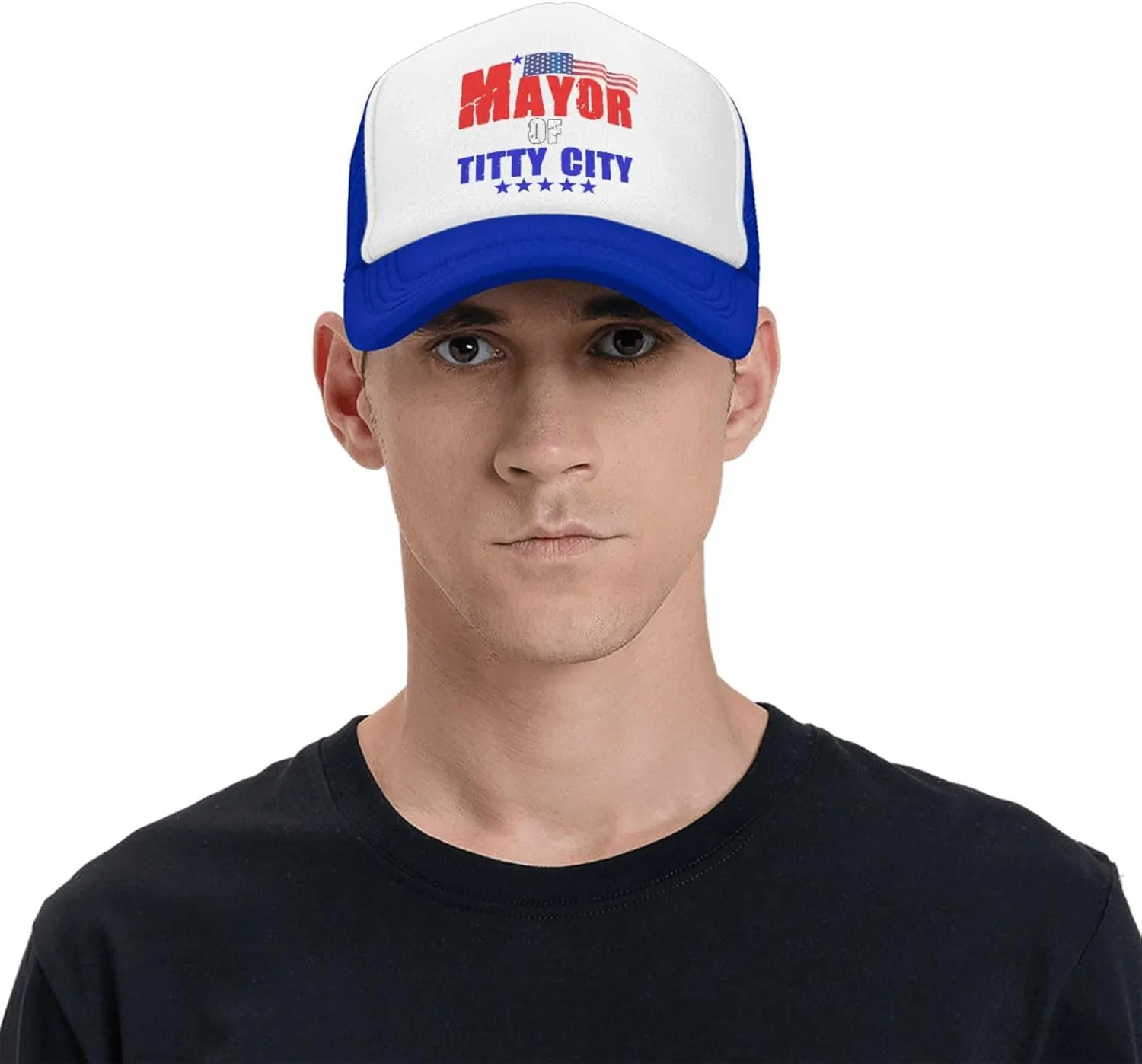 Mayor of Titty City Men's Black Adjustable Baseball Cap Vintage Dad Hat Trucker Cap