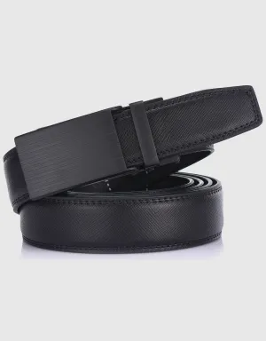 Men's Brushed Accent Leather Ratchet Belt