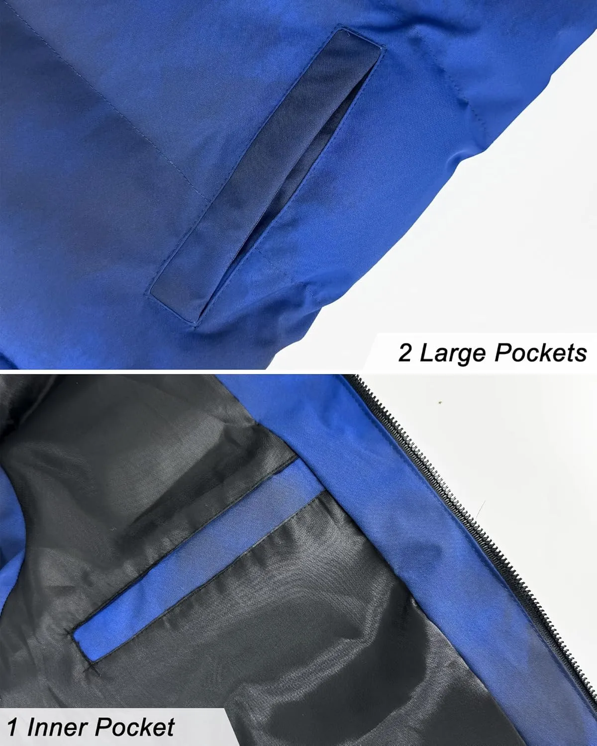 Men's Quilted Puffer Vest Sleeveless Warm Jacket Winter Water-Resistant Outdoor Puffy Vest Sizes M to 3XL