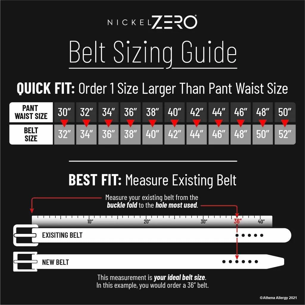 Millennial Belt - Full Grain Leather Belt with Nickel Free Buckle