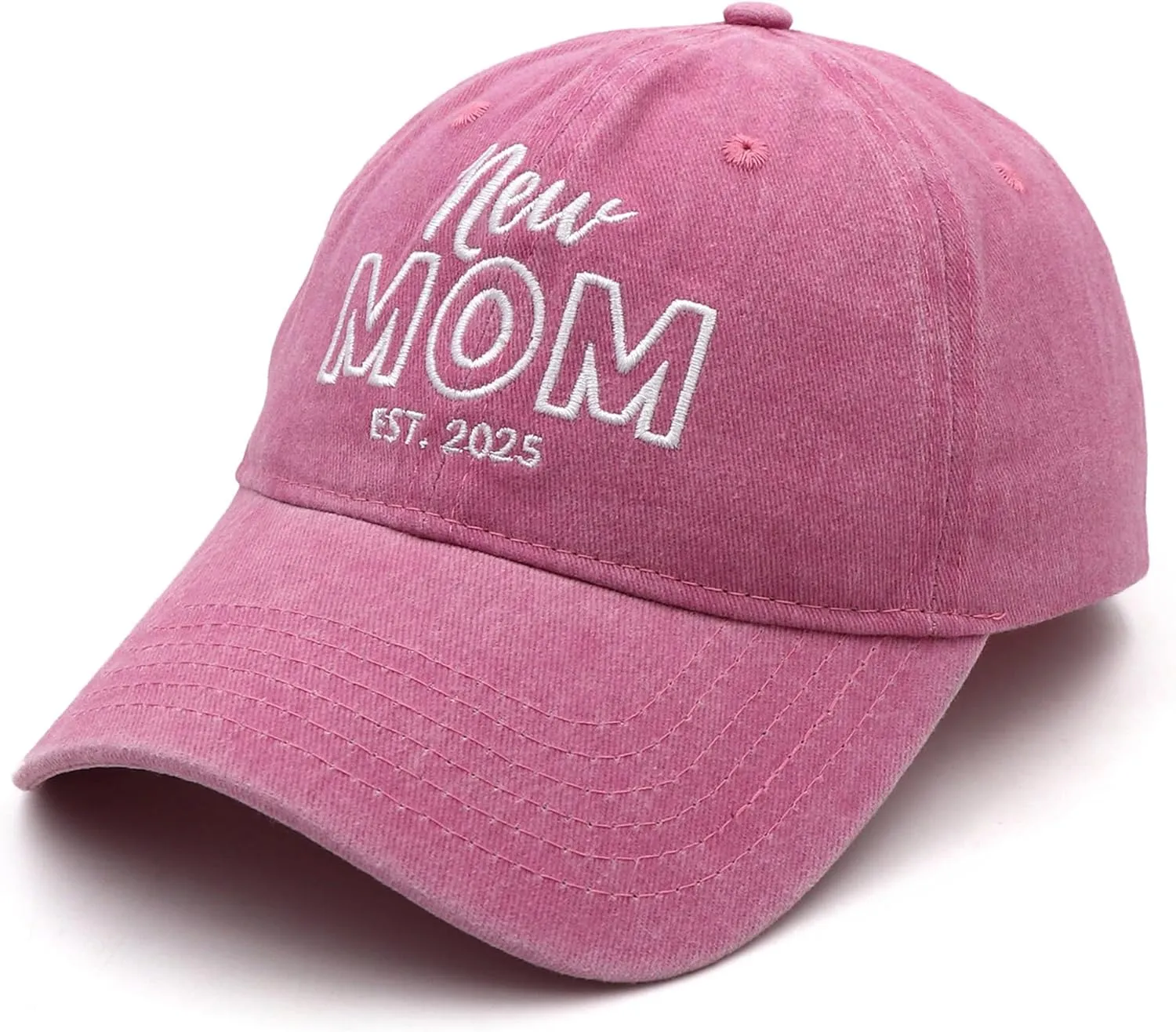 Mom and Dad Hats Est 2025 New Mom Dad Gifts Embroidered Mom Dad Hats Adjustable Baseball Cap New Parents Gifts