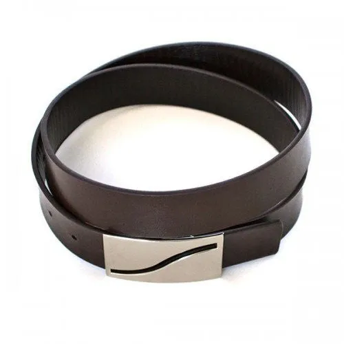 OAKLEY - Mens Brown Square End Leather Belt