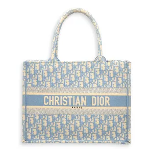 Oblique Medium Light Blue Oblique Tote Bag in Jacquard
