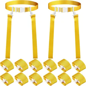 Peryiter 2/12/24 Set Player Flag Football Belt, Adjustable Football Belts and Flags for Kids Youth Adult Sport Team Training