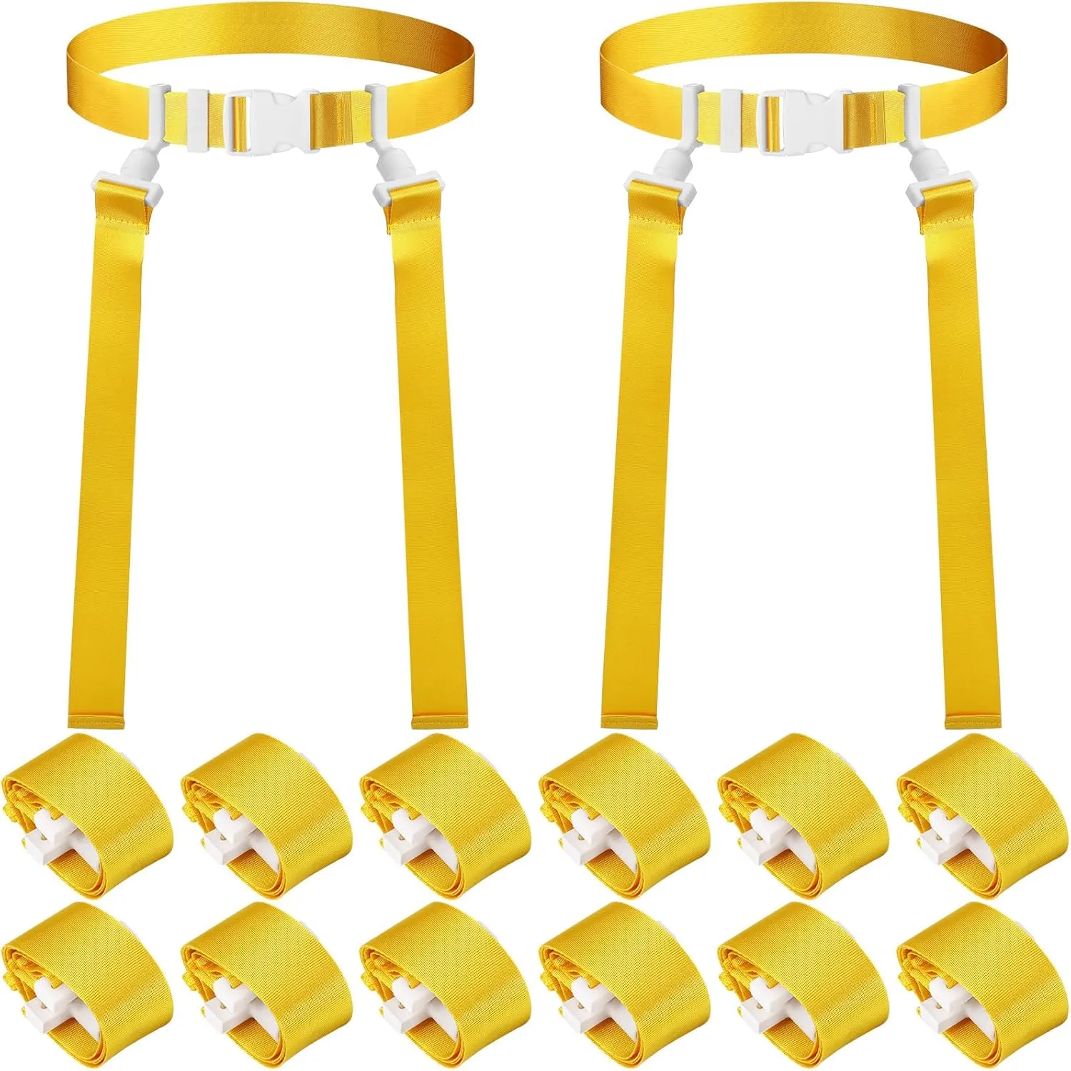 Peryiter 2/12/24 Set Player Flag Football Belt, Adjustable Football Belts and Flags for Kids Youth Adult Sport Team Training