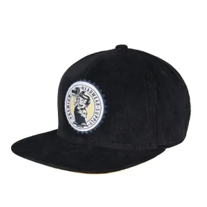 PHS Black Corduroy Snapback Cap