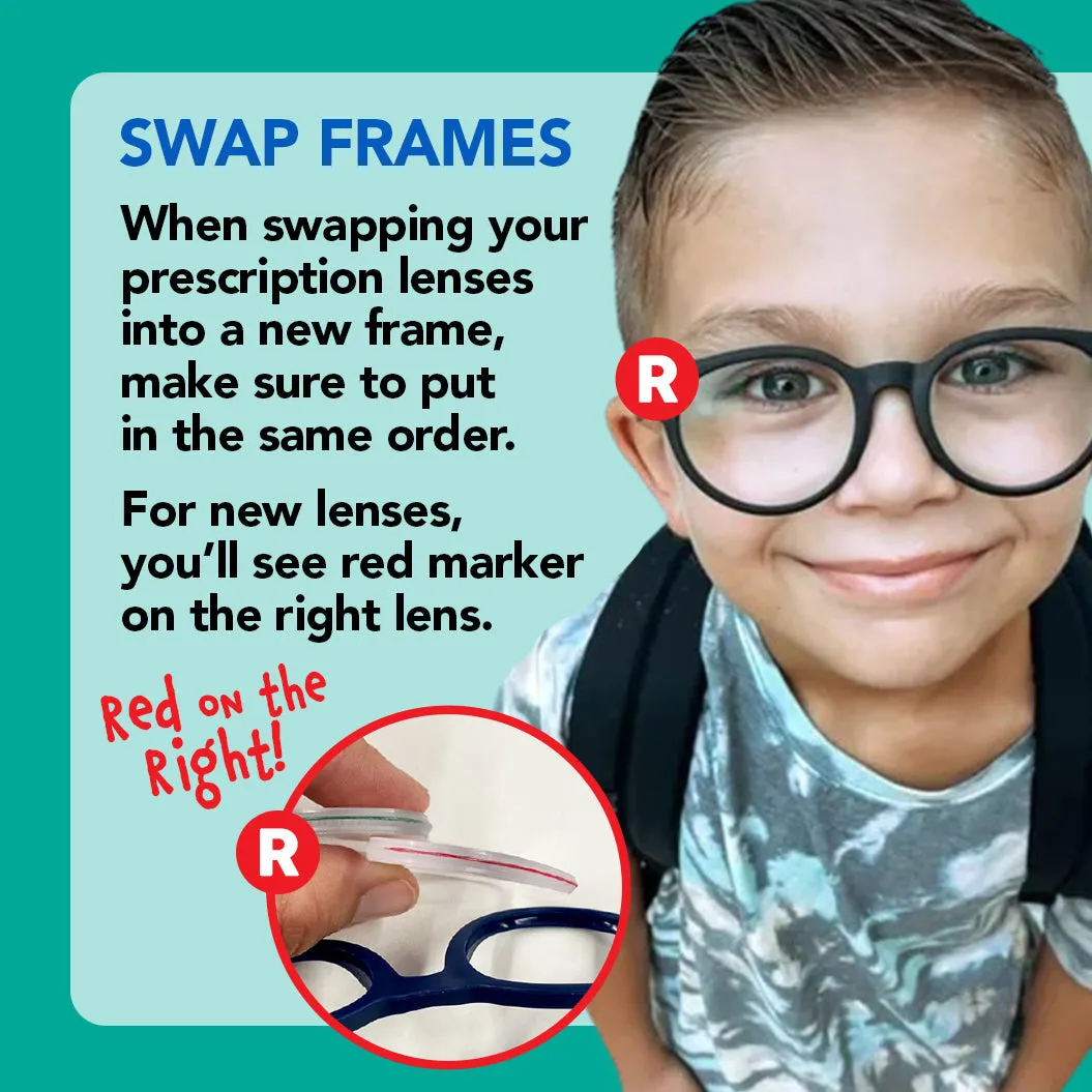 Round Adult Glasses Spare Frames