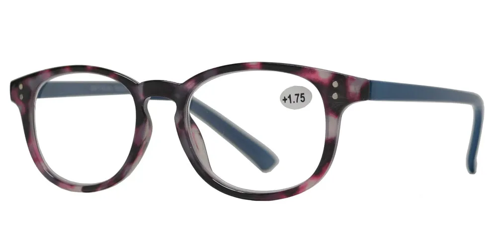 RS 1207 - Plastic Oval Reading Glasses with Spring Hinge