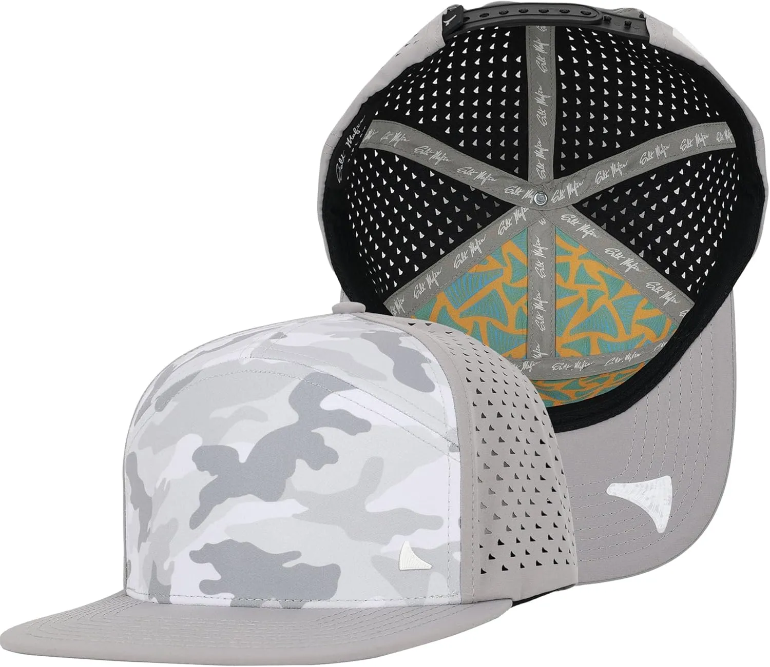 Salt Mafia Hats for Men - Waterproof Hats for Men, 7 Panel Flat Brim Surfer Hat