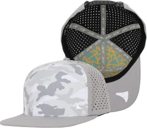 Salt Mafia Hats for Men - Waterproof Hats for Men, 7 Panel Flat Brim Surfer Hat