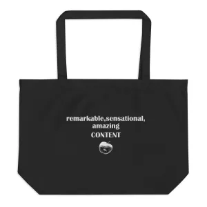 Secret Content Large organic tote bag