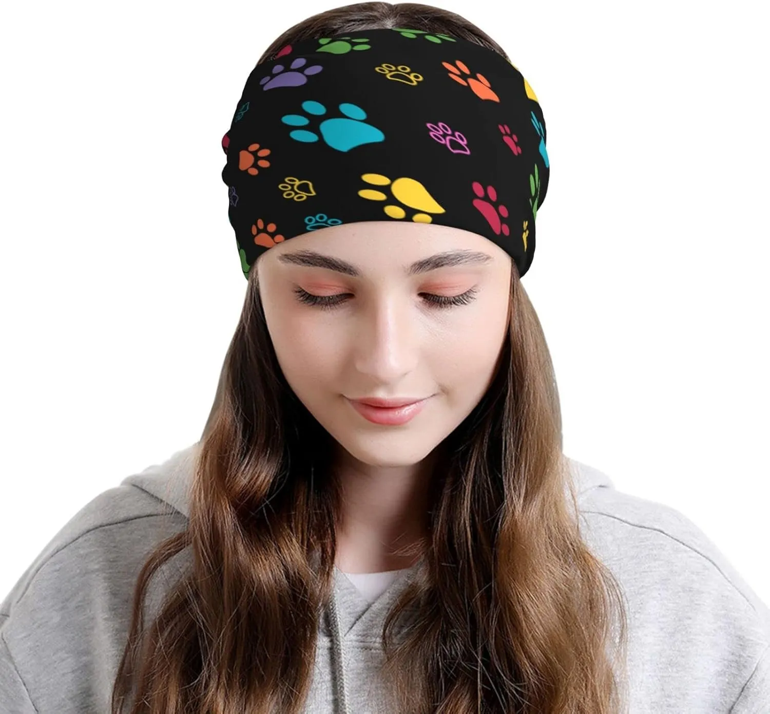 Skull Beanie Hat Baggy Slouchy Skull Chemo Beanies Cap Stretch Scarf Head Wrap Hip Hop Hats for Men Women Winter