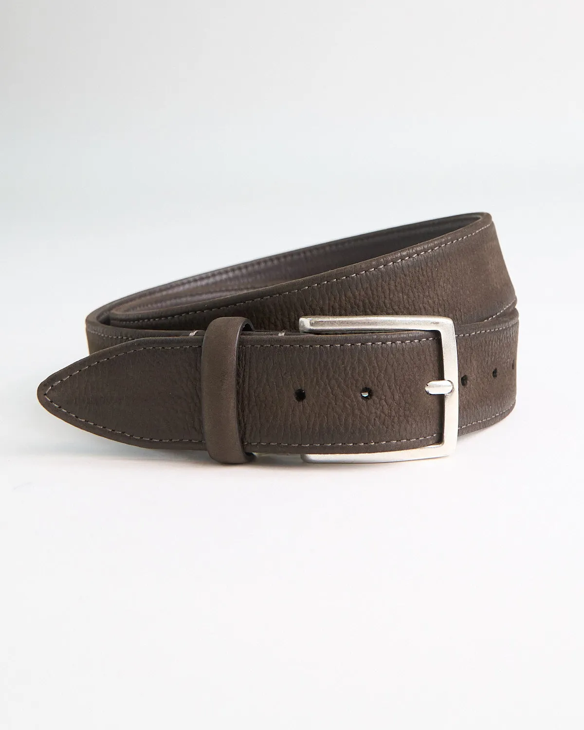 Soft Burnished Nubuck Casual Belt