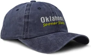 Soft Washed Baseball Cap Oklahoma Sooner State Cotton Dad Hats for Men & Women