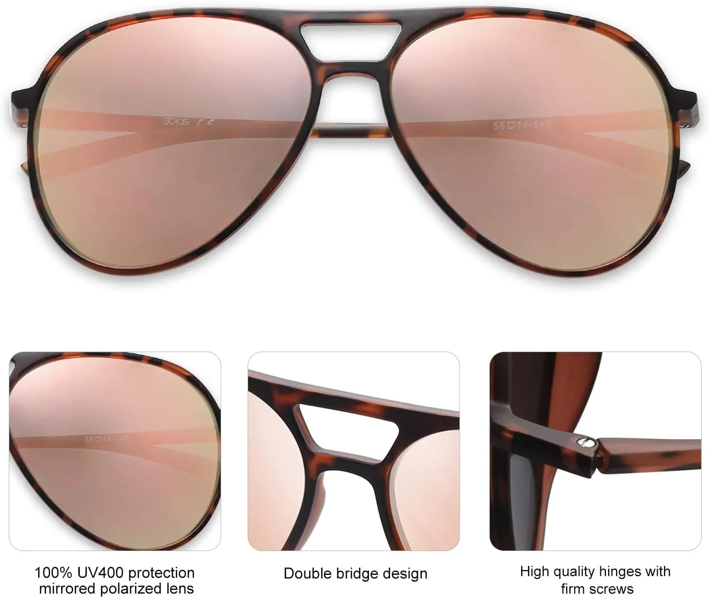 SOJOS Classic Polarized Ultra Lightweight Flexible Men Women Sunglasses JOURNEY SJ2065