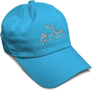 Speedy Pros Soft Baseball Cap Arabic Peace Salam Relax Letters Arab Cotton Embroidered Dad Hats for Men & Women