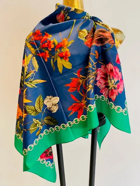 Square Silk Scarves.     April Sale 25% Off ....At Checkout Use Code April25