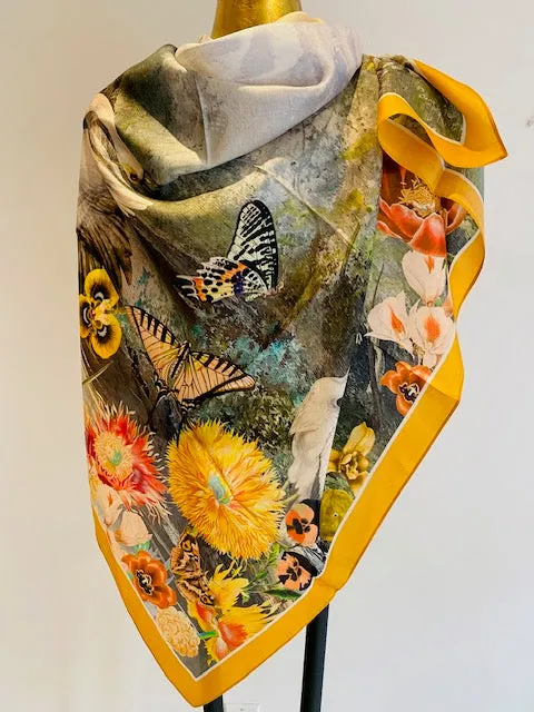 Square Silk Scarves.     April Sale 25% Off ....At Checkout Use Code April25