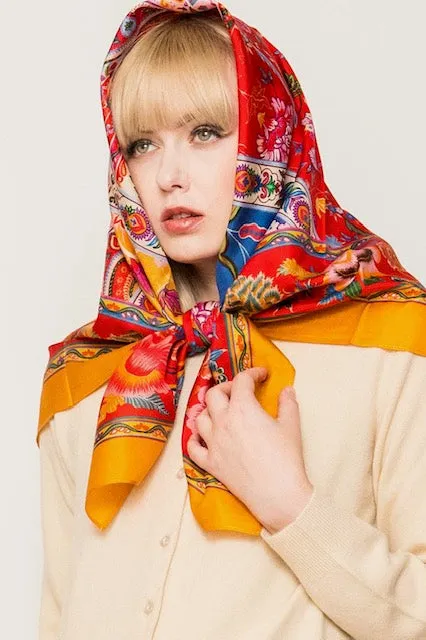 Square Silk Scarves.     April Sale 25% Off ....At Checkout Use Code April25