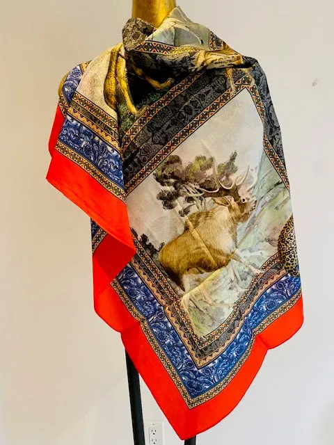 Square Silk Scarves.     April Sale 25% Off ....At Checkout Use Code April25