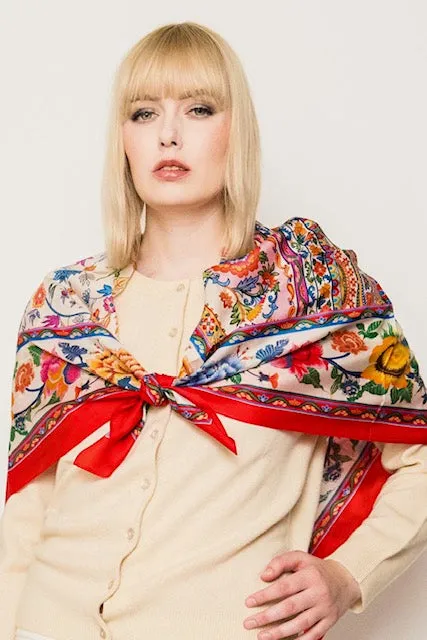 Square Silk Scarves.     April Sale 25% Off ....At Checkout Use Code April25