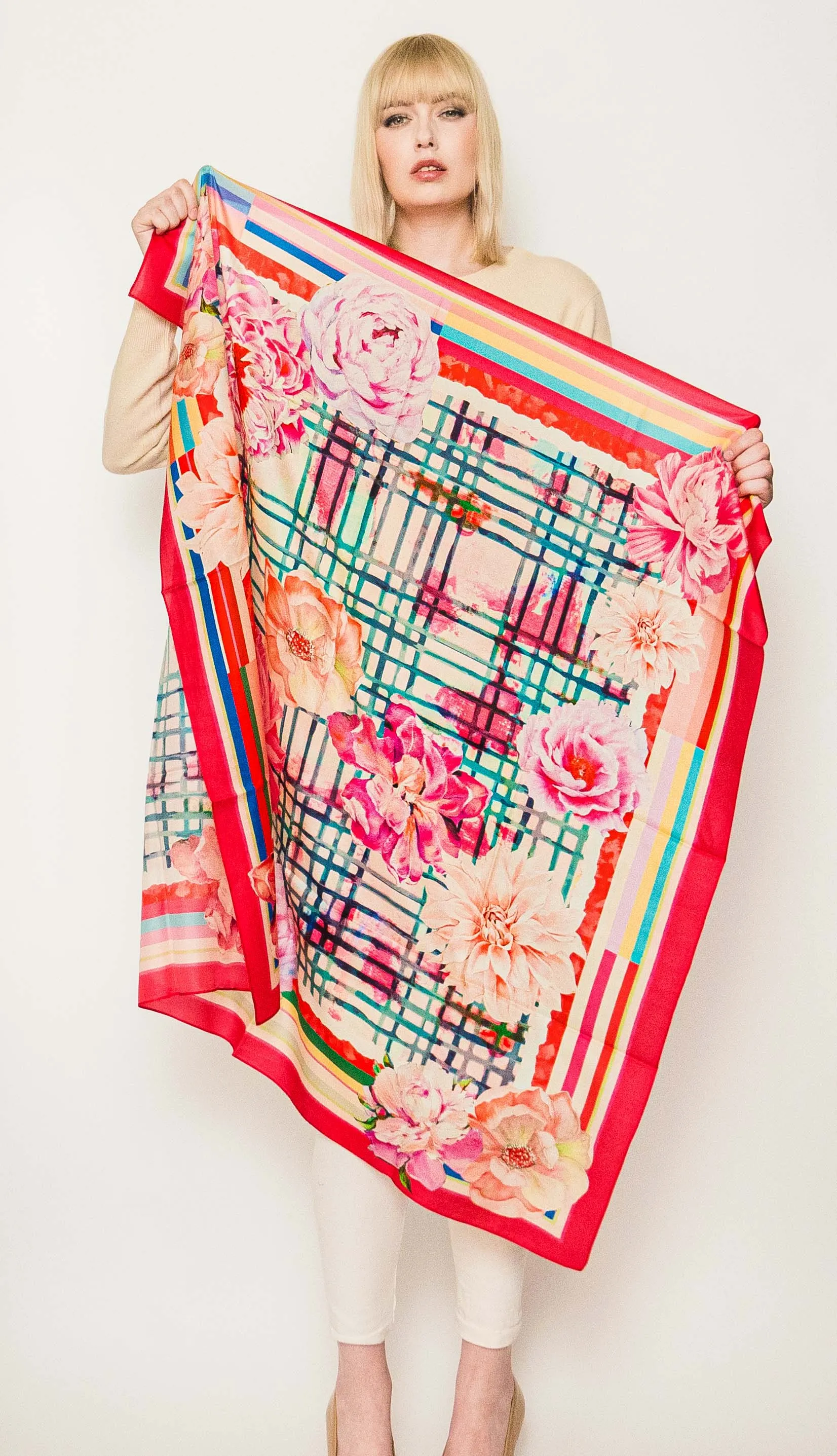 Square Silk Scarves.     April Sale 25% Off ....At Checkout Use Code April25