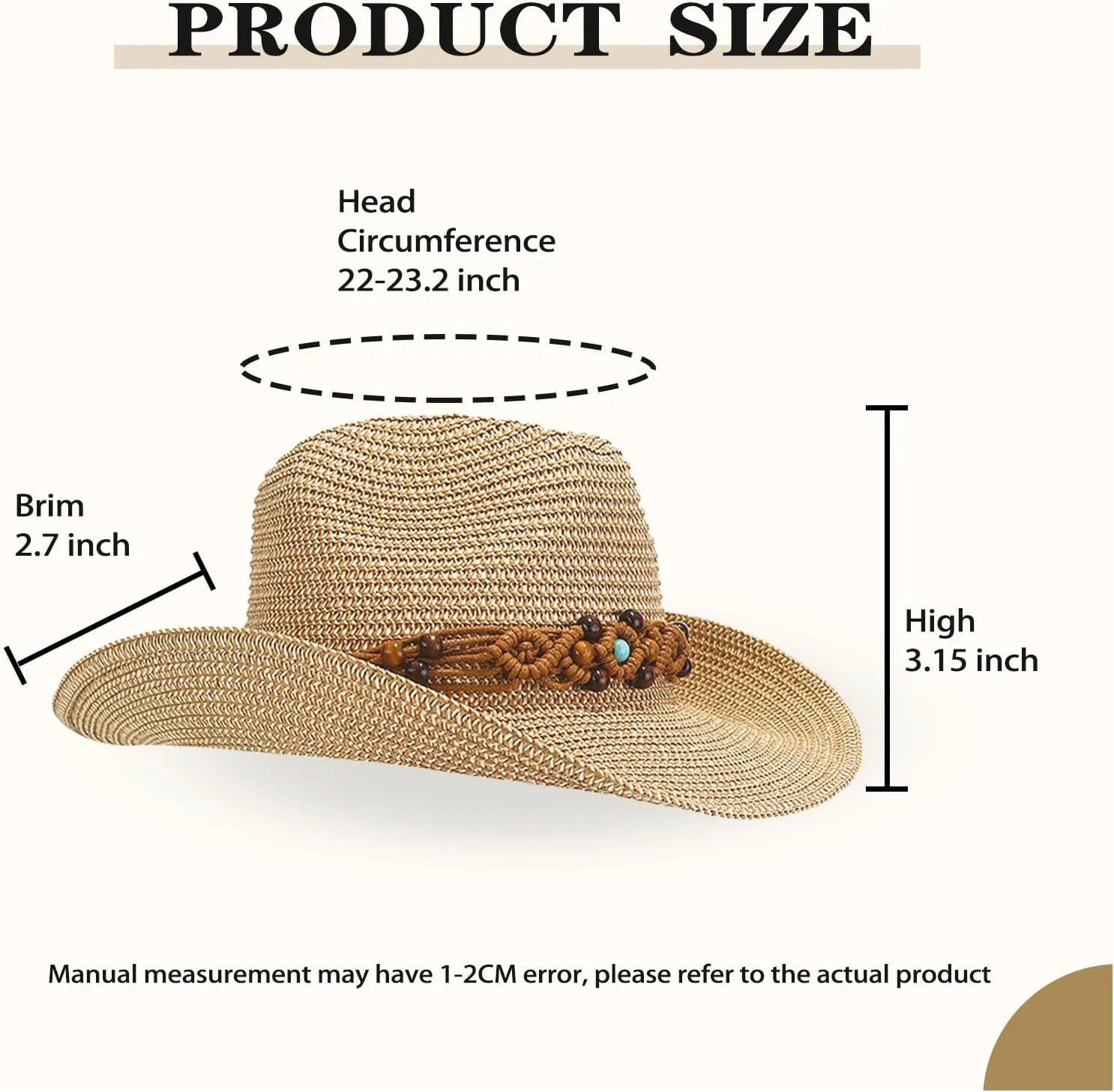 Straw Cowboy Cowgirl Hats for Women Men Summer Beach Sun Hat Packable Foldable Womens Sun Hat Women Straw Hat