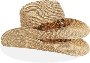 Straw Cowboy Cowgirl Hats for Women Men Summer Beach Sun Hat Packable Foldable Womens Sun Hat Women Straw Hat