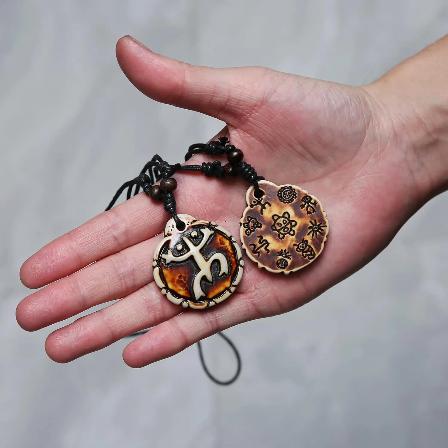 STWTRPuerto Rico Taino Pendant Necklace Sun Tribe Men Women pendant necklace Rope chain Maori Tribe necklace