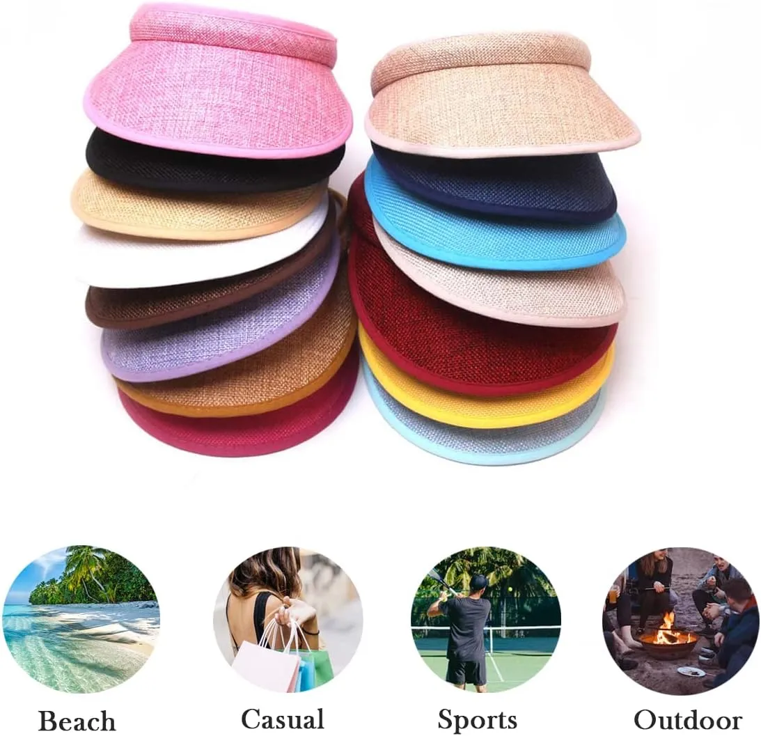 Sun Visor Hats Men Women Summer Beach Cap Sport Visors for Tennis Volleyball Running Jogging Cycling Fishing