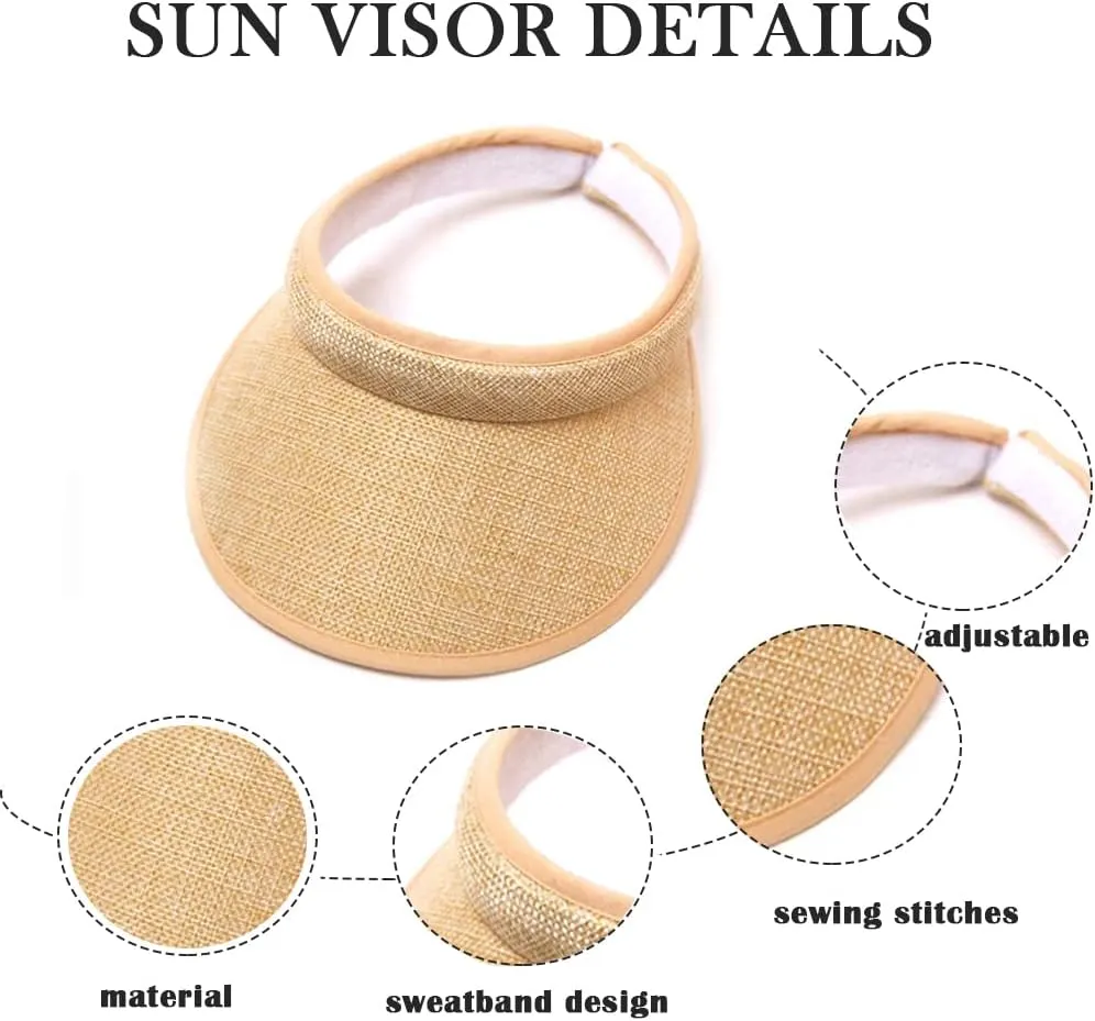 Sun Visor Hats Men Women Summer Beach Cap Sport Visors for Tennis Volleyball Running Jogging Cycling Fishing