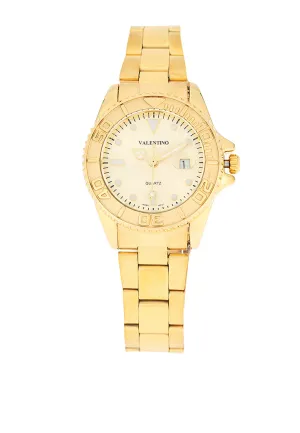 Valentino 20122464-GOLD DIAL Stainless Steel Strap Analog Watch for Women