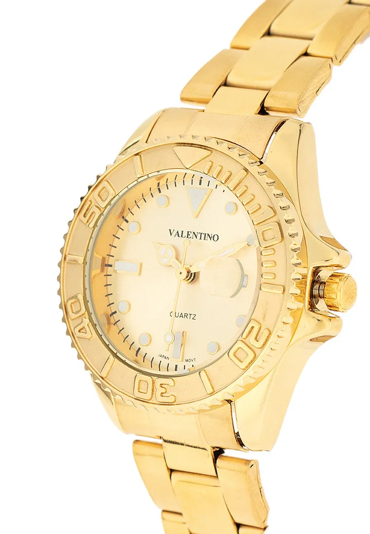 Valentino 20122464-GOLD DIAL Stainless Steel Strap Analog Watch for Women