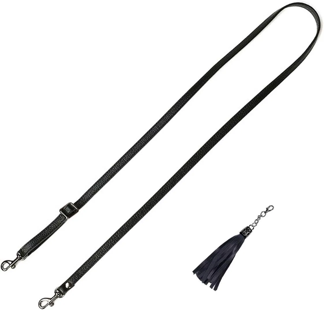 VanEnjoy Adjustable Genuine Leather Crossbody Straps Replacement - Width 1/2, Length 25-51