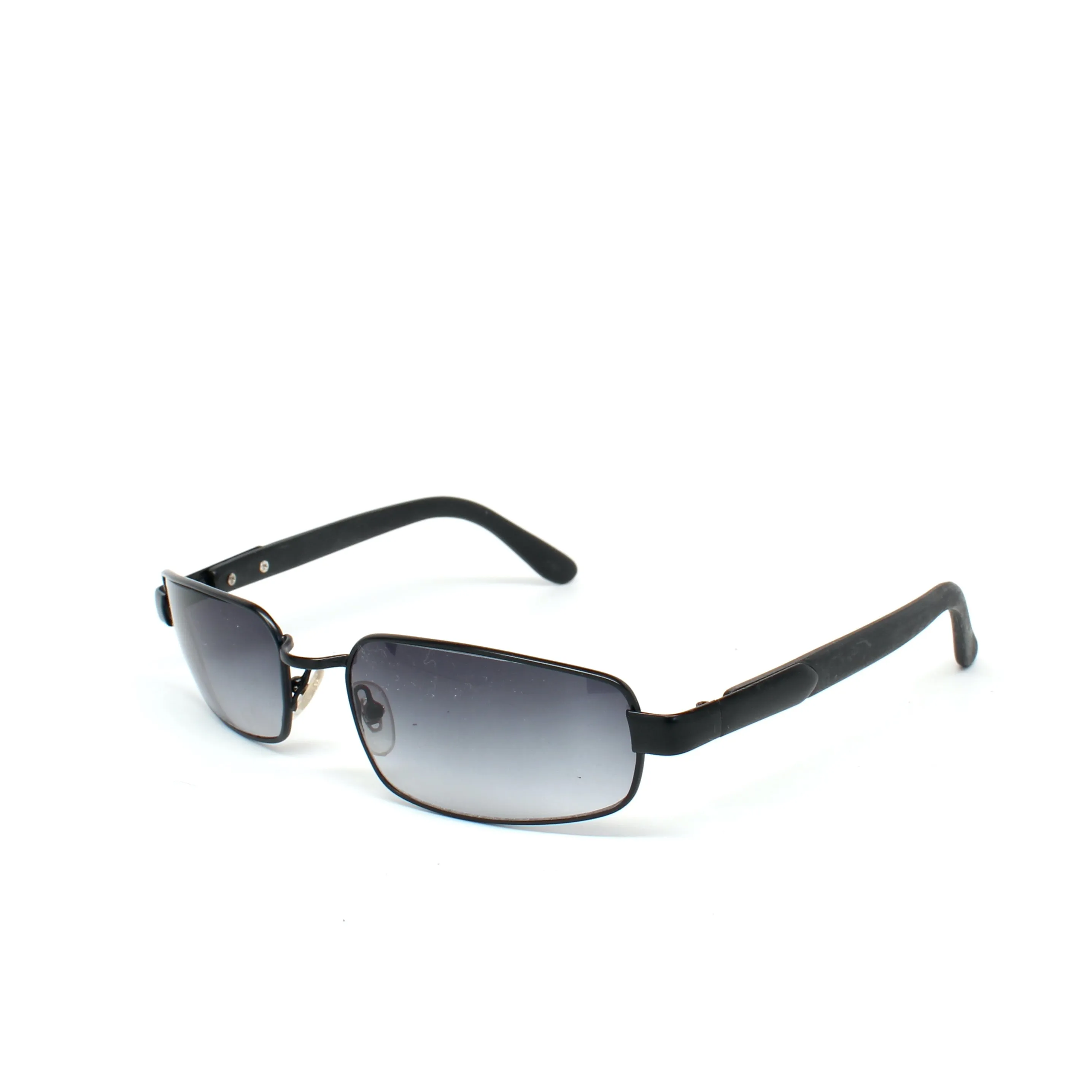 Vintage MINI Small Size 1996 Neo Rectangle Wire Frame Sunglasses - Black
